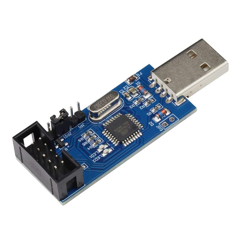 Ferwooh 2PCS USBASP ISP Downloader Programmer Microcontroller Module + 10Pin to 6Pin Adapter Board for ATMEL 51 AVR - Image 4